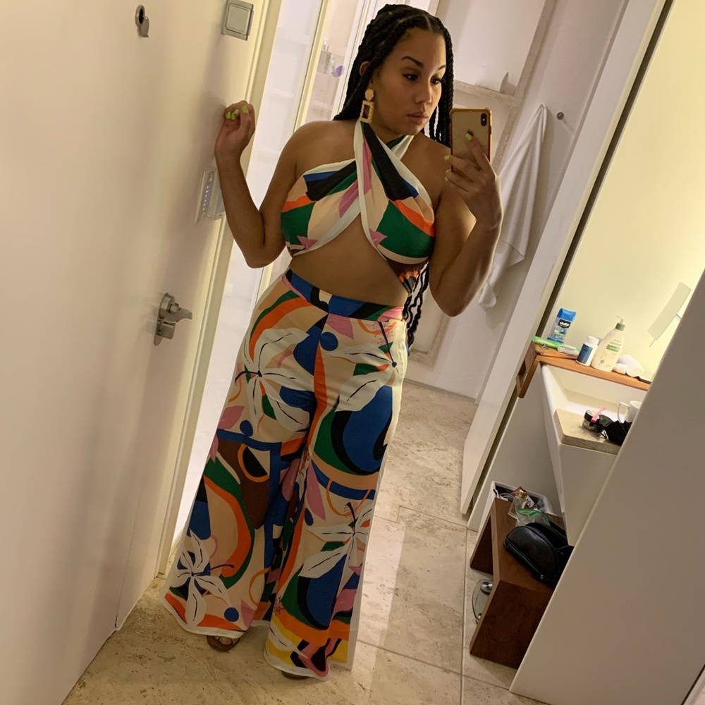 Colorful pant set